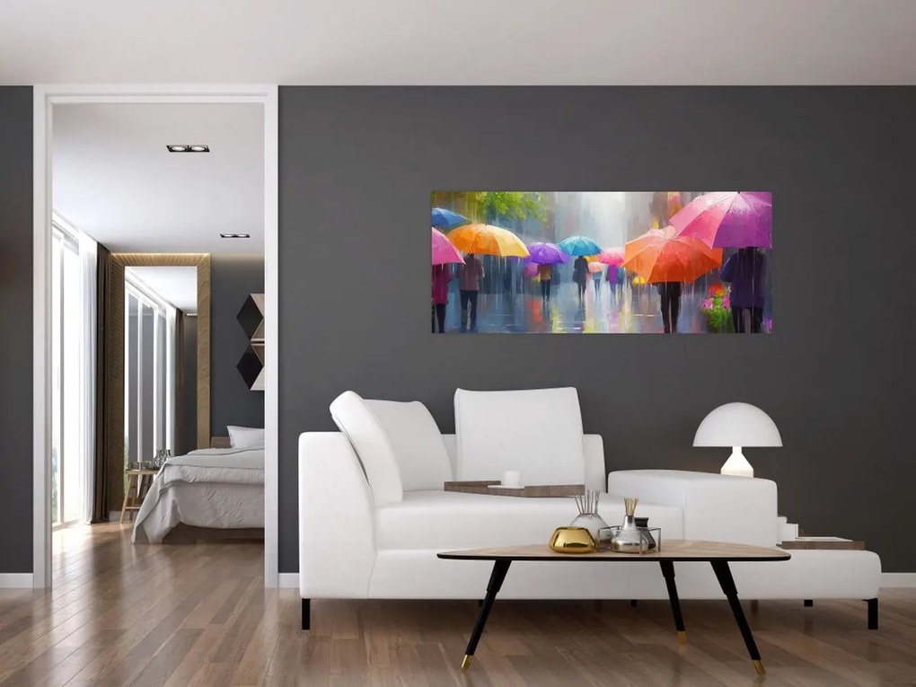 Obraz - Daždivý deň (120x50 cm)
