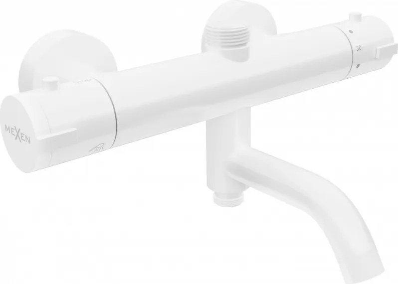 Mexen KAI termostatická vaňová/sprchová batéria, biela, 77900-20
