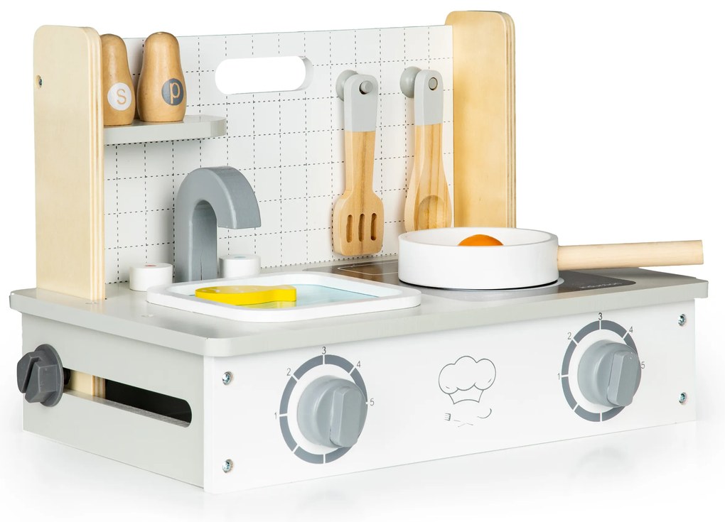 Drevený sporák s príslušenstvom mini kuchyňa ECOTOYS