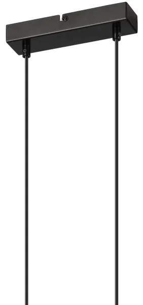 Luster na lanku FRIDA 2xE27/60W/230V čierna/hnedá buk