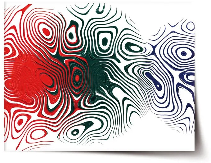 Sablio Plagát Dvojfarebná abstrakcia - 90x60 cm