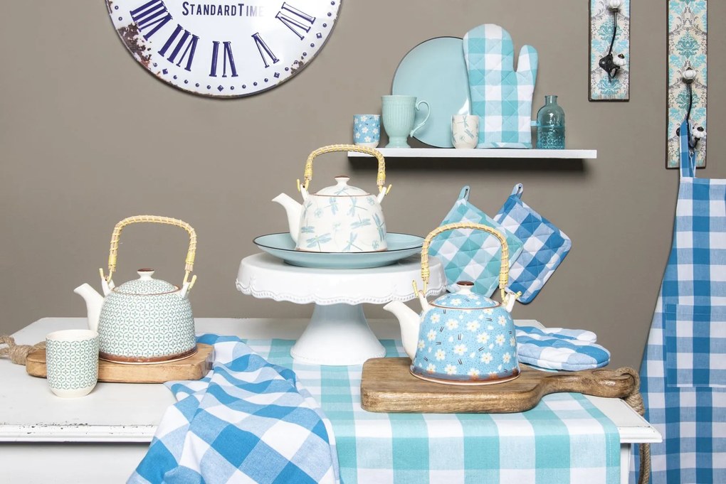 Zelená károvaná chňapka-podložka Classic Farmers - 20 * 20 cm