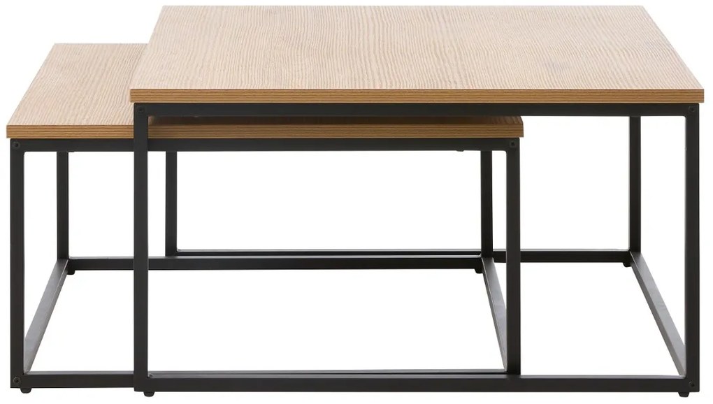 Sada odkladacích stolíkov Valenzuela 75 cm vzor dub