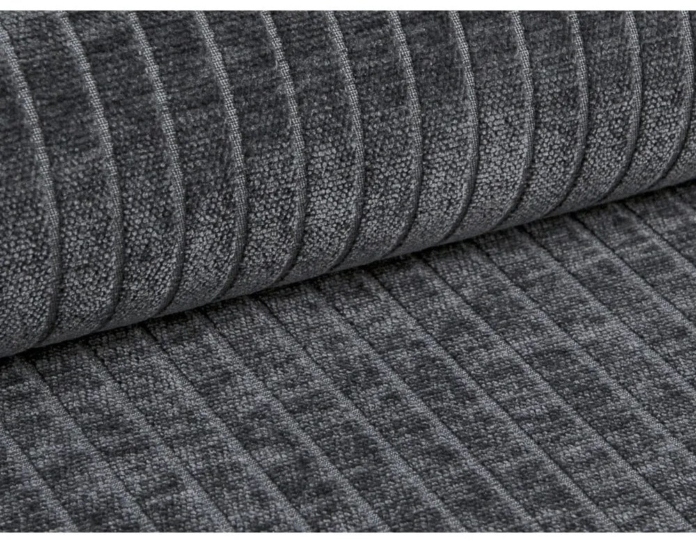 Tmavosivá menčestrová pohovka 264 cm Bergano – Cosmopolitan Design