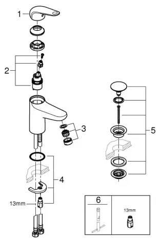 GROHE 24318001 - Umývadlová batéria SWIFT 162 mm lesklý chróm
