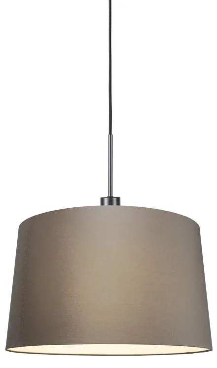 Moderné závesné svietidlo čierne s tienidlom 45 cm taupe - Combi 1