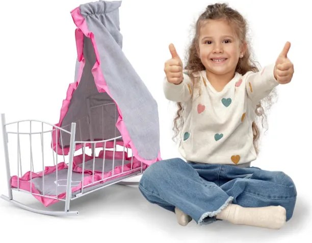 Postieľka pre bábiku Lily Prestige ružová