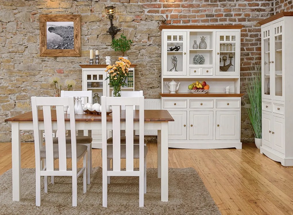 PROXIMA.store - Rustikálny rozkladací stôl 93/150 - 197 cm - BELLUNO ELEGANTE FARBA: biela - dub