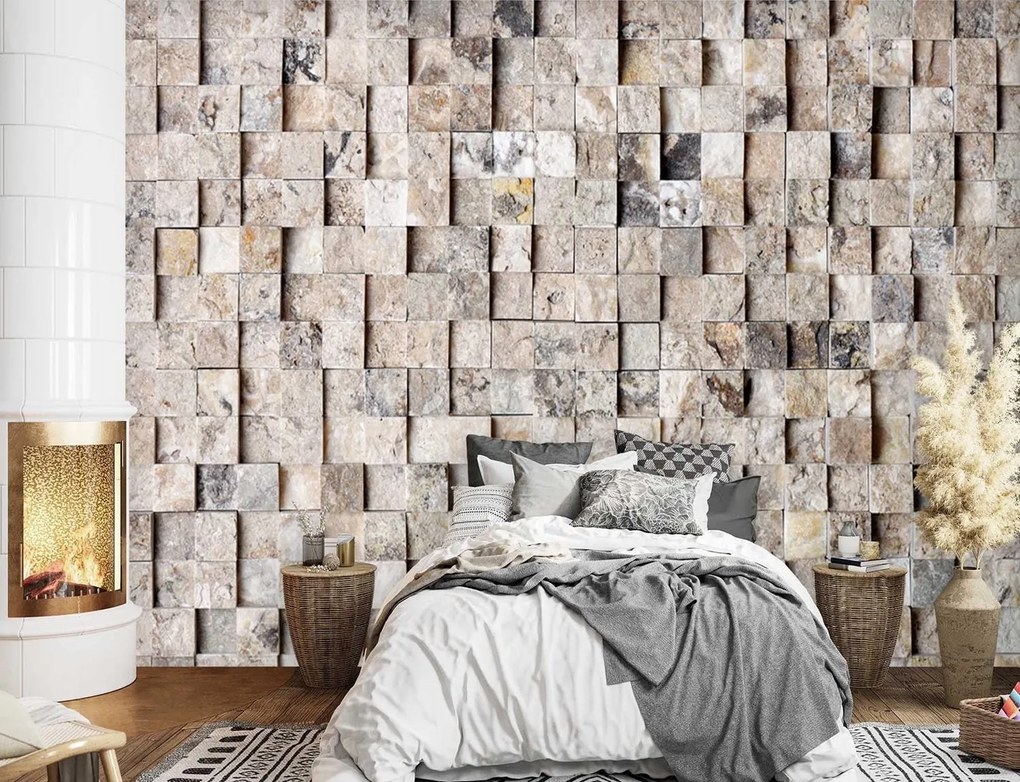 Gario Fototapeta Ľahká kamenná stena Materiál: Vliesová, Rozmery: 150 x 105 cm