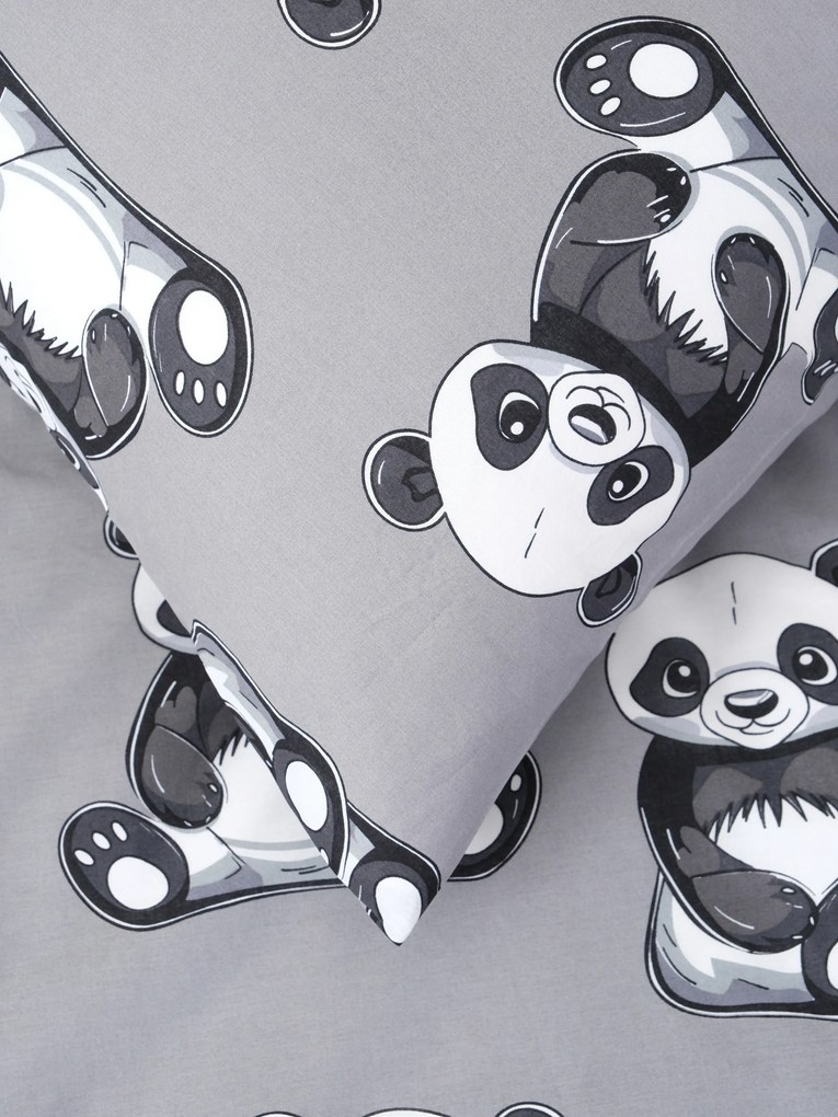 Bavlnená obliečka na vankúš Renforcé 40 × 60 cm - Panda