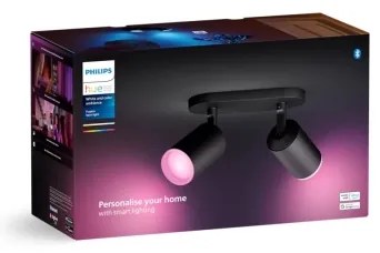 Philips - LED RGBW Stmievateľné bodové svietidlo Hue FUGATO 2xGU10/4,2W/230V čierna