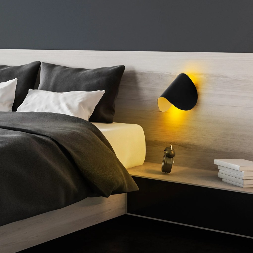 Nástěnná LED lampa Heybe černá