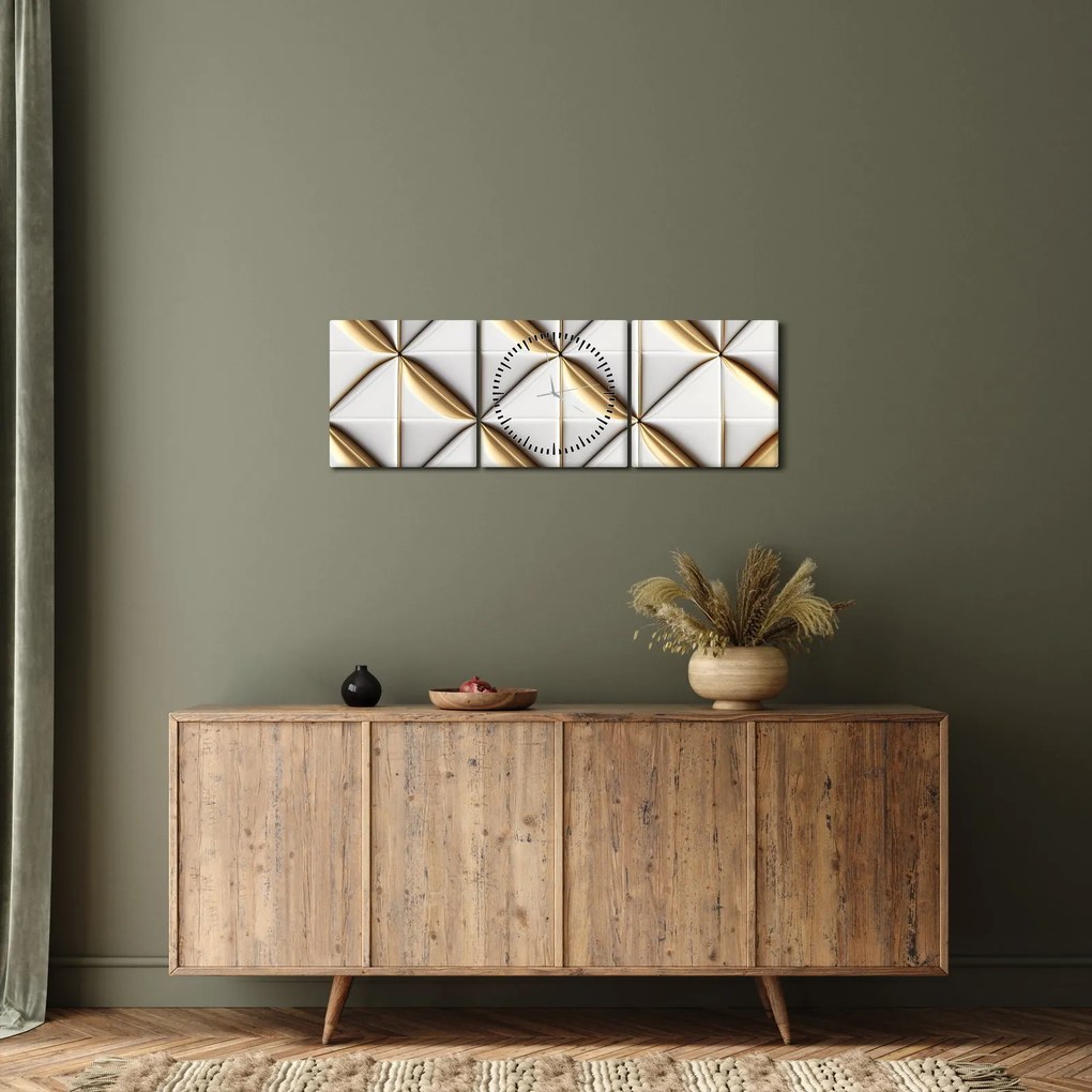 Obraz - Dekoratívna textúra (s hodinami) (90x30 cm)