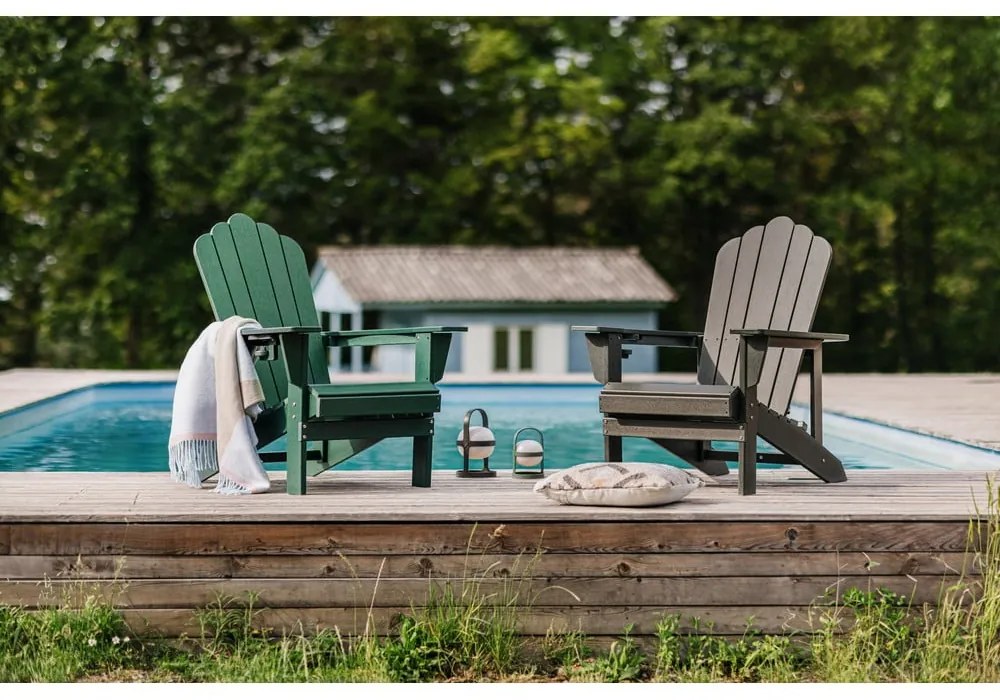 Zelené plastové záhradné kreslo Adirondack – Bonami Selection