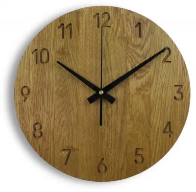 Minimalistické dubové nástenné hodiny, tichý quartzový pohon, moderná dekorácia I SENTOP MAS002-akcia20