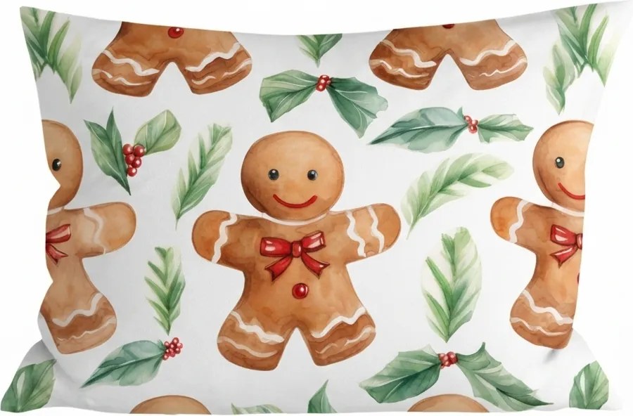 Flanelová obliečka na vankúš MERRY GINGER 50x70 cm, farebná