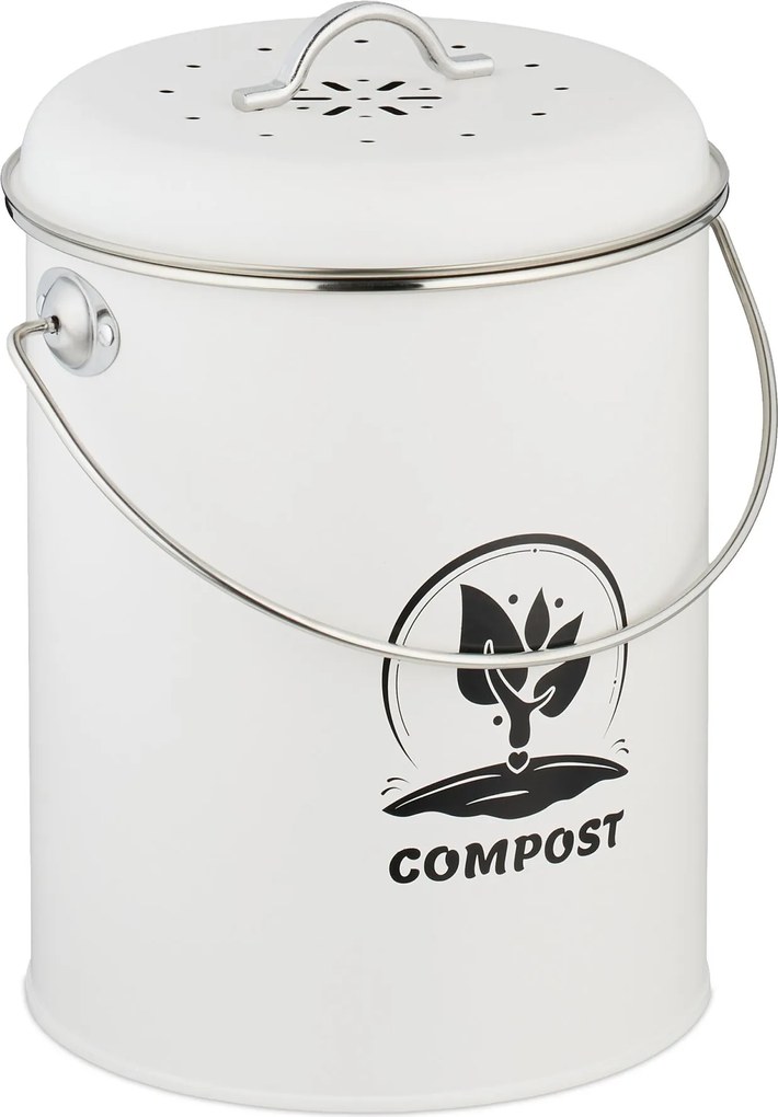 Kompostovacie vedro s filtrom na zápach 5,5l RD51222, biela