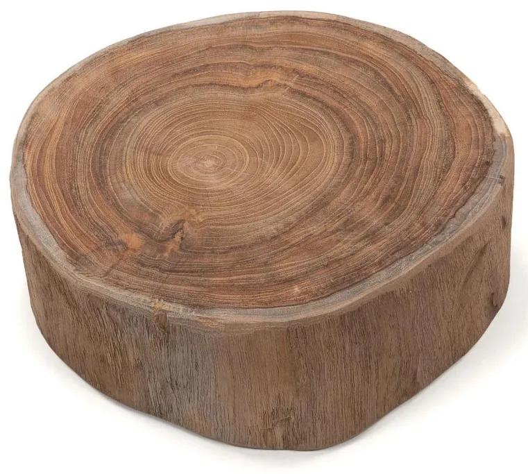 Dekoratívna guľatá drevená miska