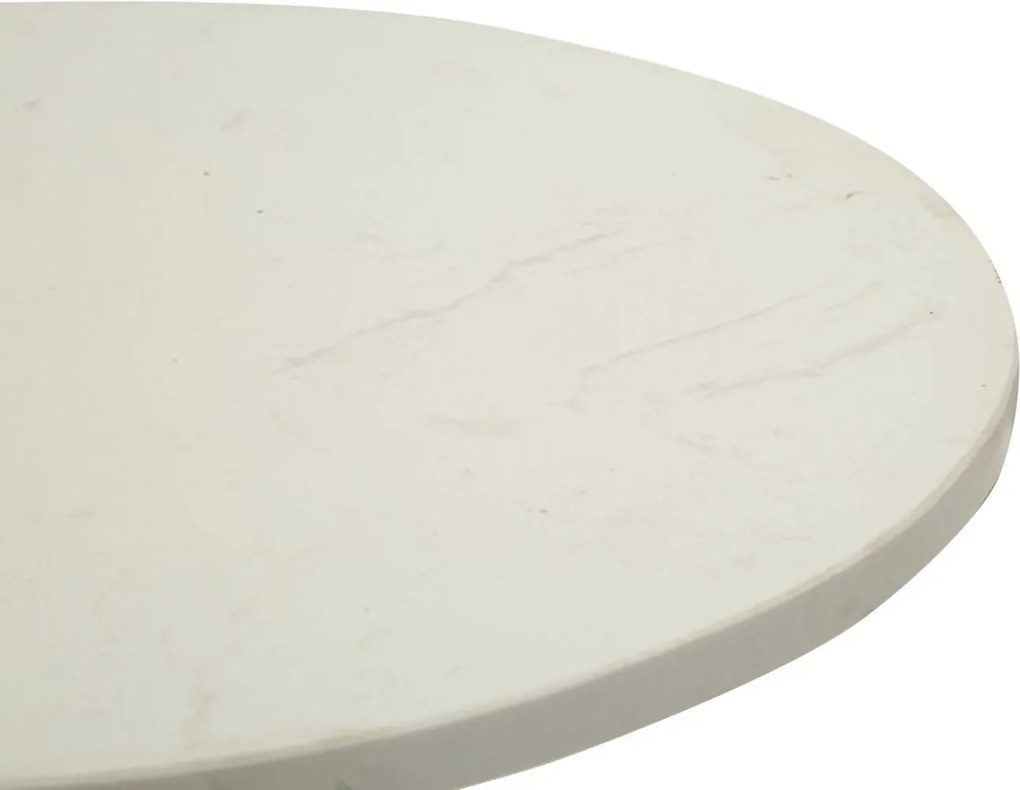 Odkladací stolík Cup 37 cm mramor/strieborný