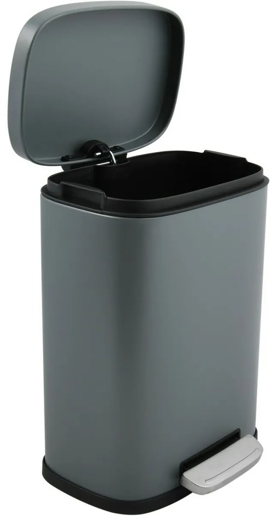 Spirella Pedálový odpadkový kôš soft-close Akira 12 l, matná sivá, 12 l