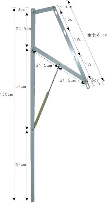 Zdvíhací kovový rošt do postele 90x200 cm