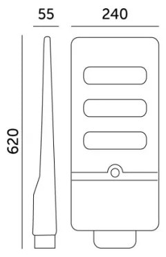 LED Solárna pouličná lampa so senzorom URBI LED/8W/3,2V 6500K IP54 + DO