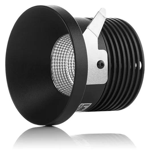 LED 2 Vnútorné zapustené bodové svietidlo SPOT-B P.8,2 cm čierne 3000K