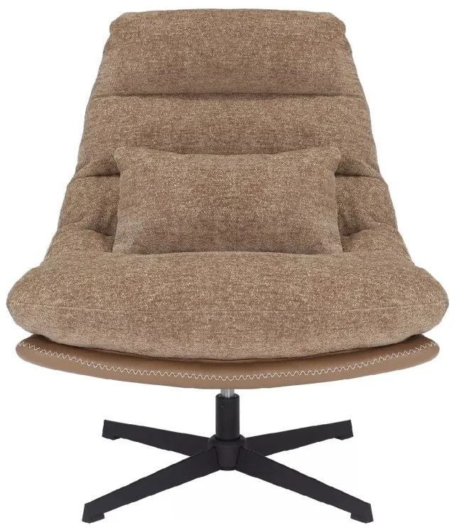 Relaxačné otočné kreslo FELICIA RAVEN hnedé