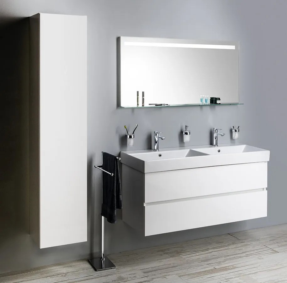 Sapho Sapho, Kúpeľňový set ODETTA 120, biela, KSET-058