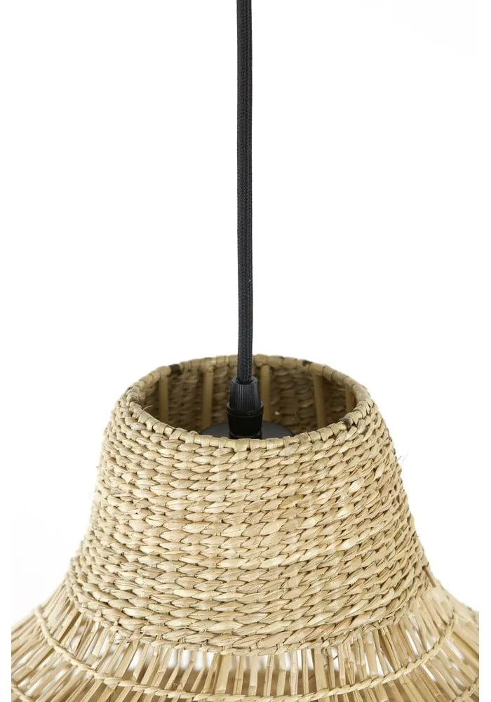 Závesné svietidlo v prírodnej farbe s tienidlom z morskej trávy ø 50 cm Sagar – Light &amp; Living