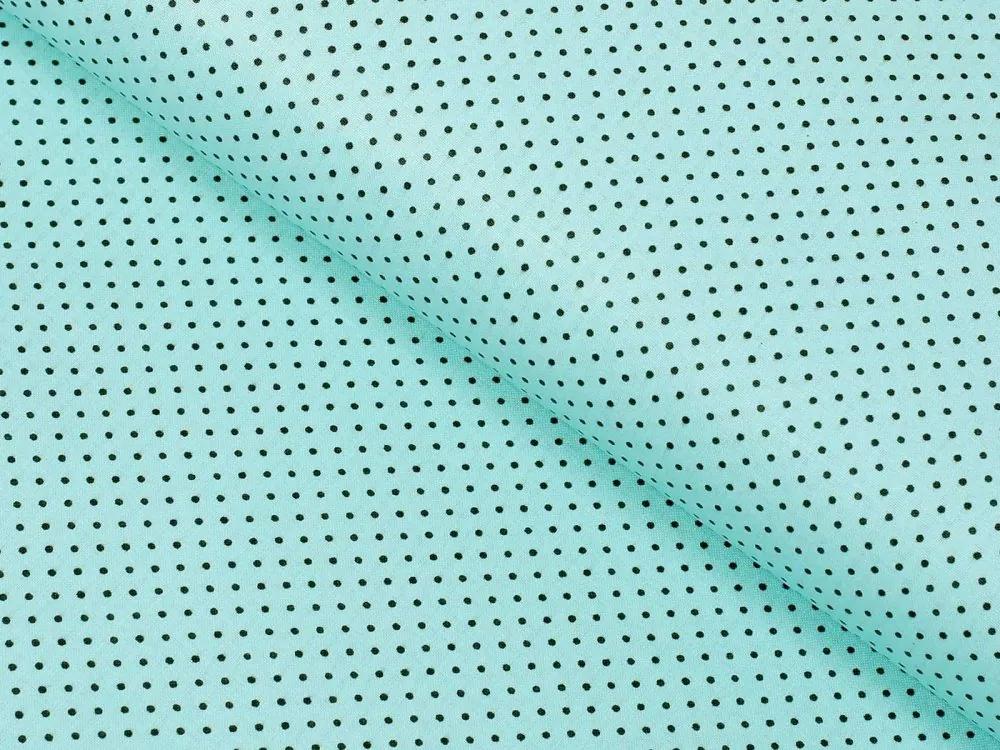Biante Bavlnený obdĺžnikový obrus Sandra SA-053 Sivé bodky na mintovom 100x140 cm