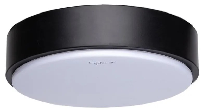 Aigostar B.V. Aigostar - LED Stropné svietidlo LED/12W/230V 3000K pr. 23 cm čierna AI0185