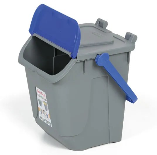 Mobil Plastic Plastový odpadkový kôš na triedenie odpadu ECOLOGY, 25 l, sivá/modrá