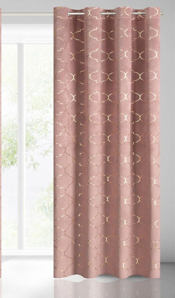 ZATEMŇOVACÍ ZÁVES NA KRÚŽKOCH GISEL 140X250 CM STARORUŽOVÁ