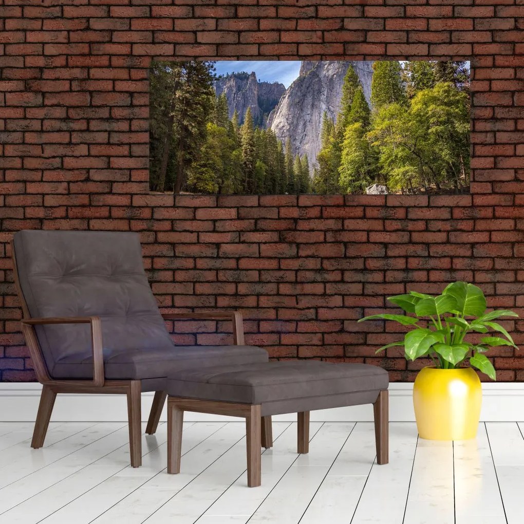 Obraz - Pod Yosemite skalou (120x50 cm)