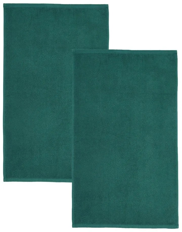 Tmavozelené rýchloschnúce/froté bavlnené osušky v súprave 2 ks 90x140 cm Quick Dry – Catherine Lansfield