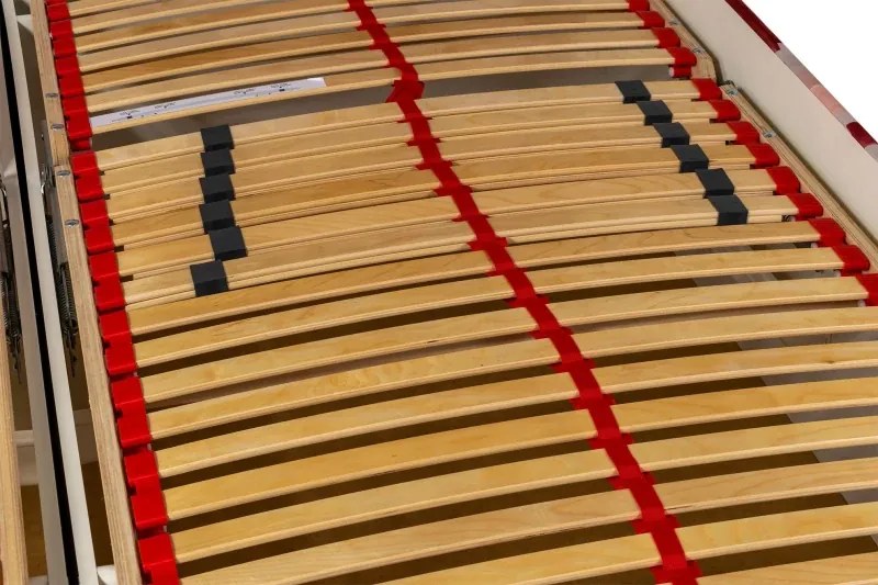 MANŽELSKÁ POSTEĽ S LAMELOVÝM ROŠTOM AMELIE 180X200 CM, 200x180, vínová vzor (č.155)