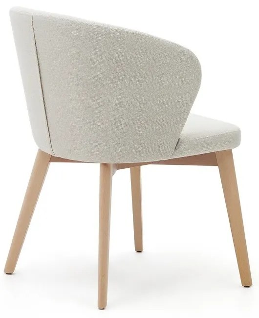 Krémovobiele čalúnené jedálenské kreslo Darice – Kave Home