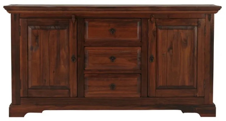 furniture-nabytek.cz - Masívna komoda Catana z borovice, lakovaná, hnedá – 170×50×90 cm