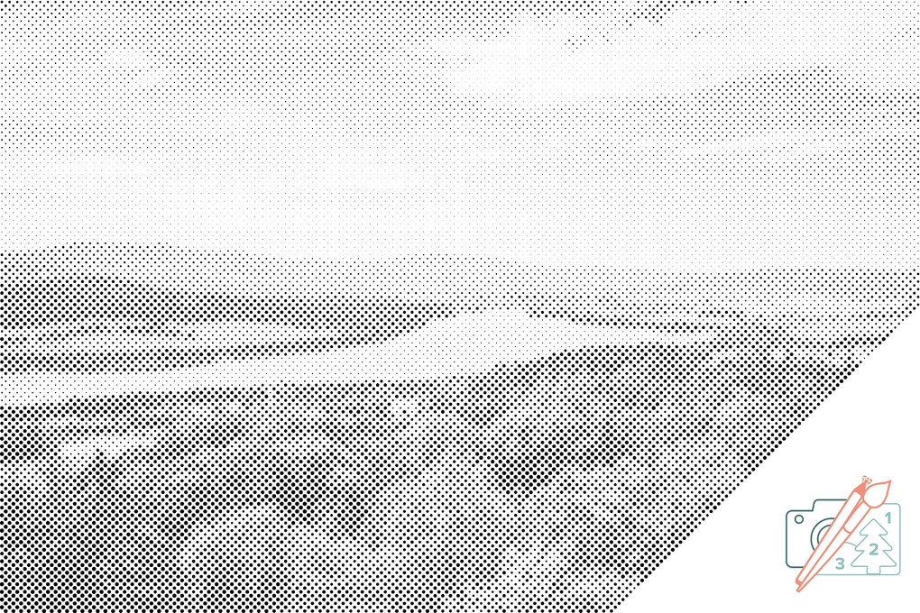 Gario Bodkovanie Národný park Šumava Rozmery: 60 x 40 cm, Rámovanie: S vnútorným rámom, Farba bodiek: Modrá