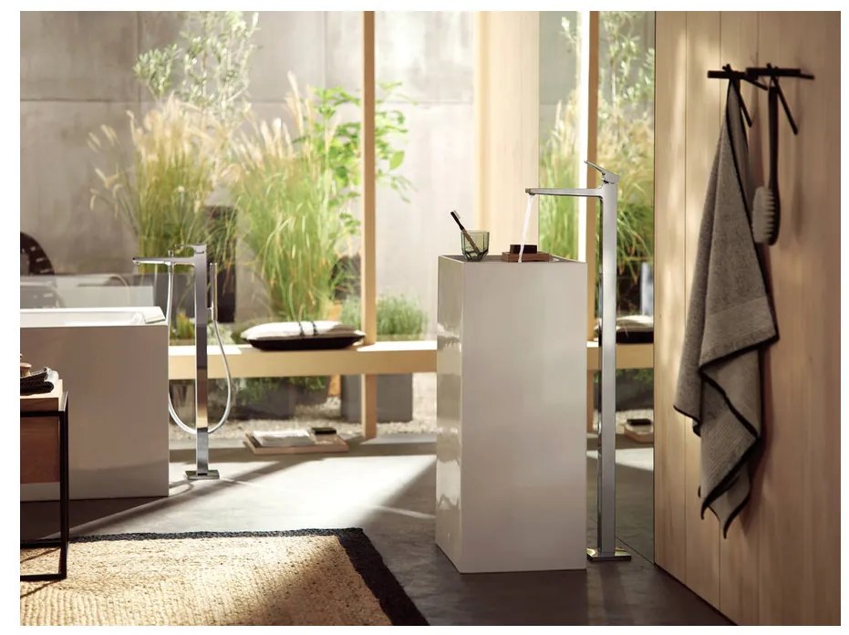 Hansgrohe Metropol, vaňová batéria na podlahu, čierna matná, HAN-32532670