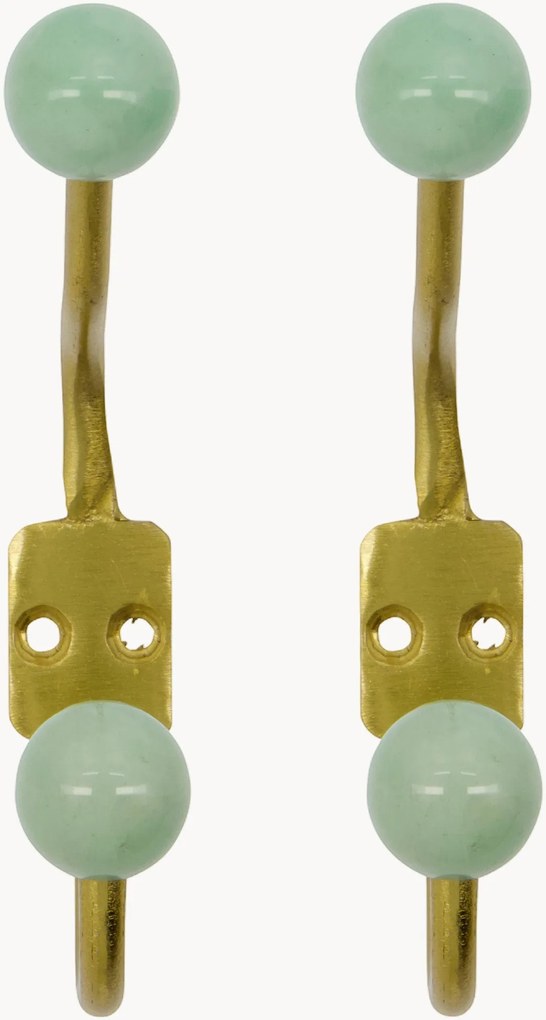 Ručne vyrobené kovové nástenné vešiaky Ball, 2 ks