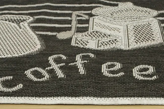 Protišmykový kuchynský koberec/ behúň Flex 951/80 Káva grafitový