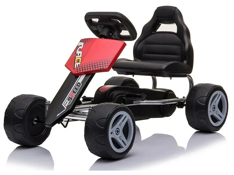 Baby Mix Detská šliapacia motokára Go-kart Speedy, červená