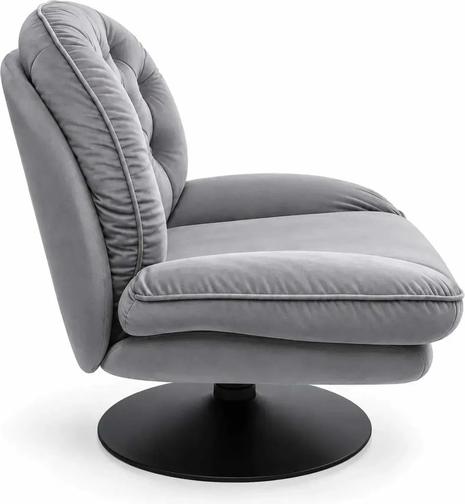LuxuryForm DESIGN Relaxačné otočné kreslo LUNA - sivé