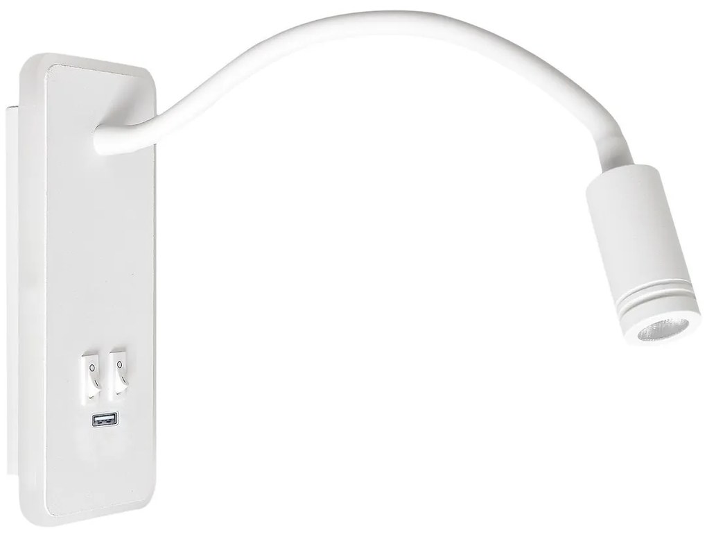 Nástenné LED svietidlo Base, 1x LED 8+2w, 4000k, w, vypínač