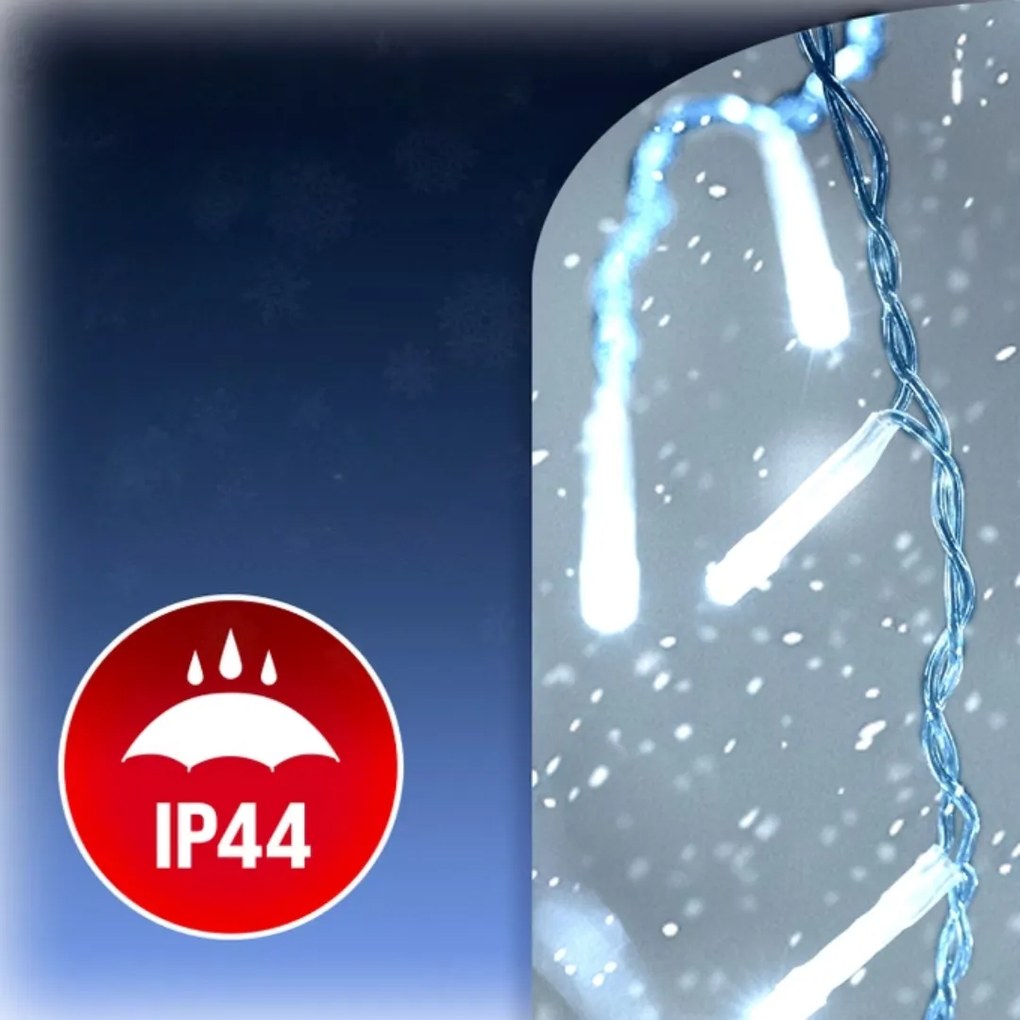 Vianočná svetelná reťaz SIMPLE, 60m, studená biela Monzana