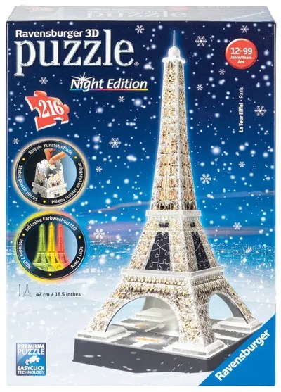 Ravensburger 3D LED puzzle stavba (Eiffelova veža)  (100356473)
