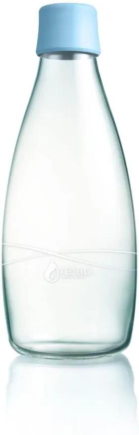Pastelovomodrá sklenená fľaša ReTap s doživotnou zárukou, 800 ml