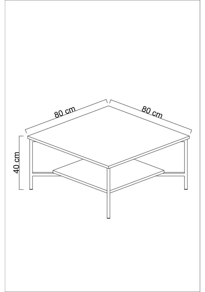 Konferenčný stolík Gold Line White